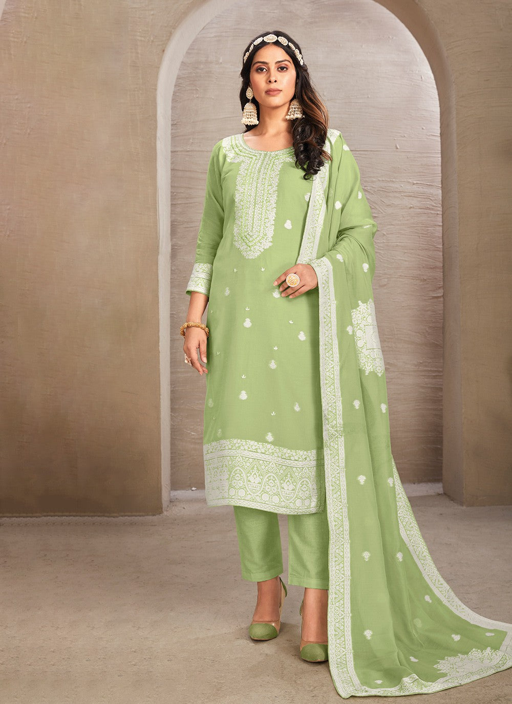 Organza Salwar Suit - T3025