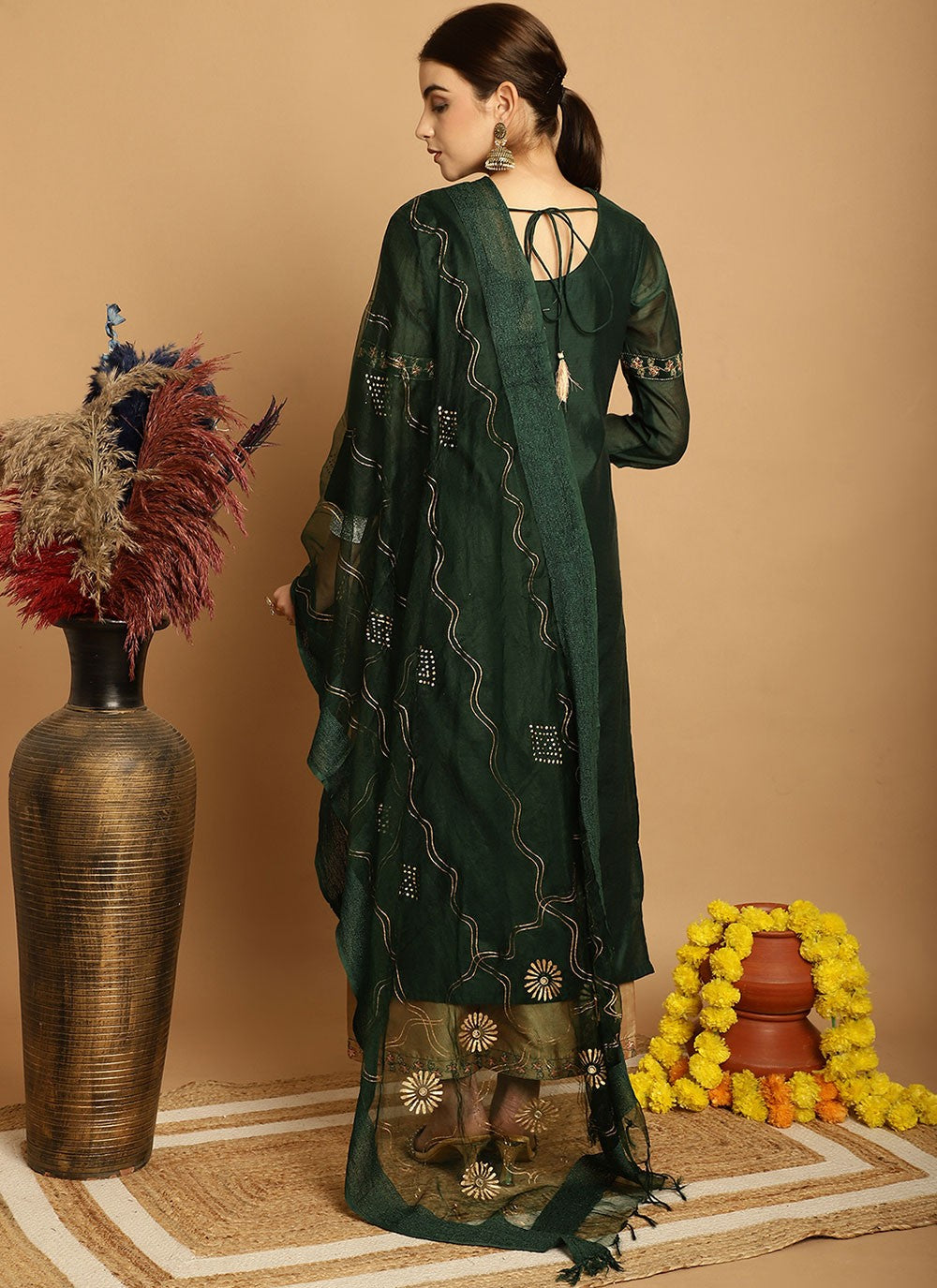 Chanderi Salwar Suit - T1898