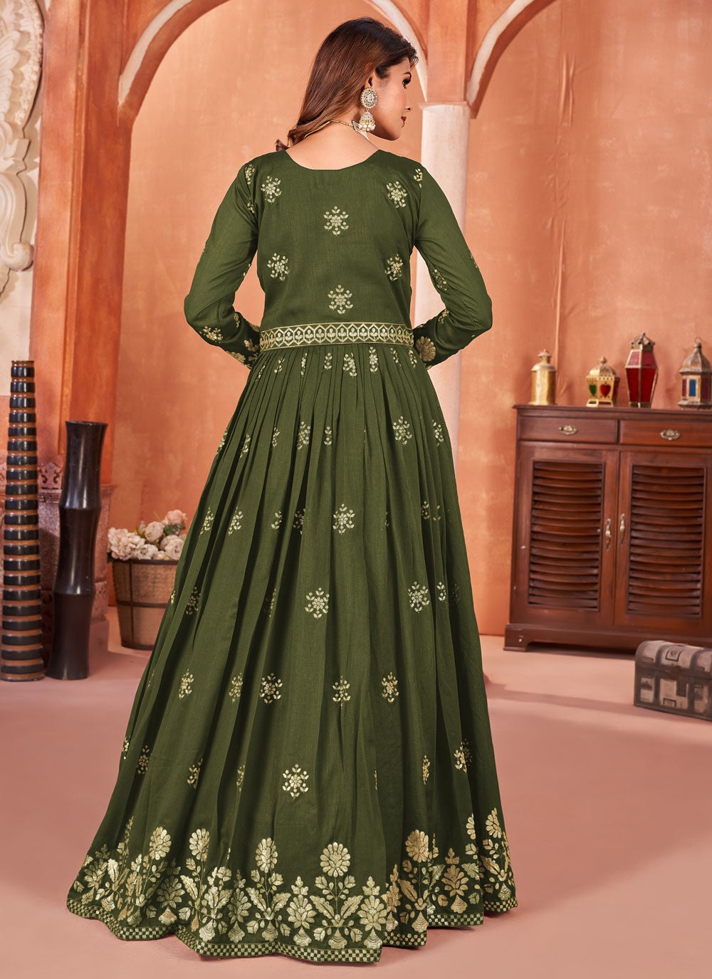 Art Silk Salwar Suit - T2378