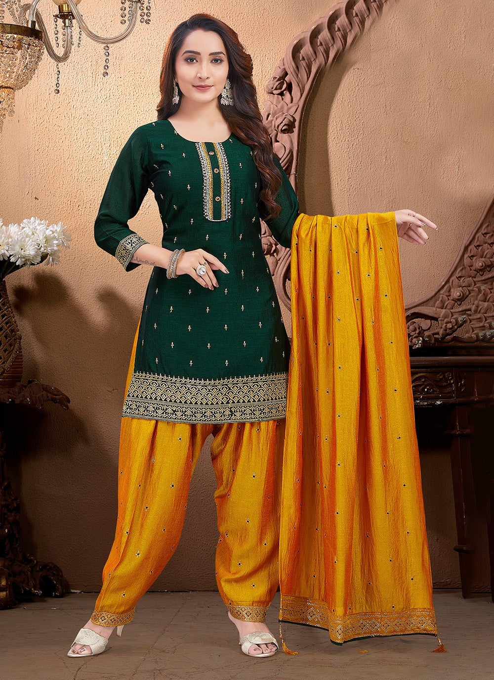 Silk Salwar Suit - T2633