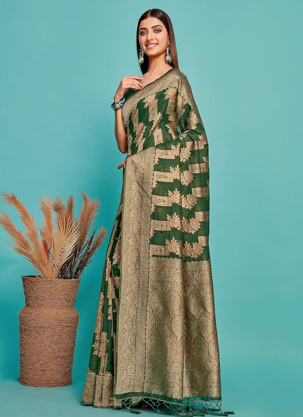 Classic Weaving Zari Kanjivaram Silk Saree - S5336