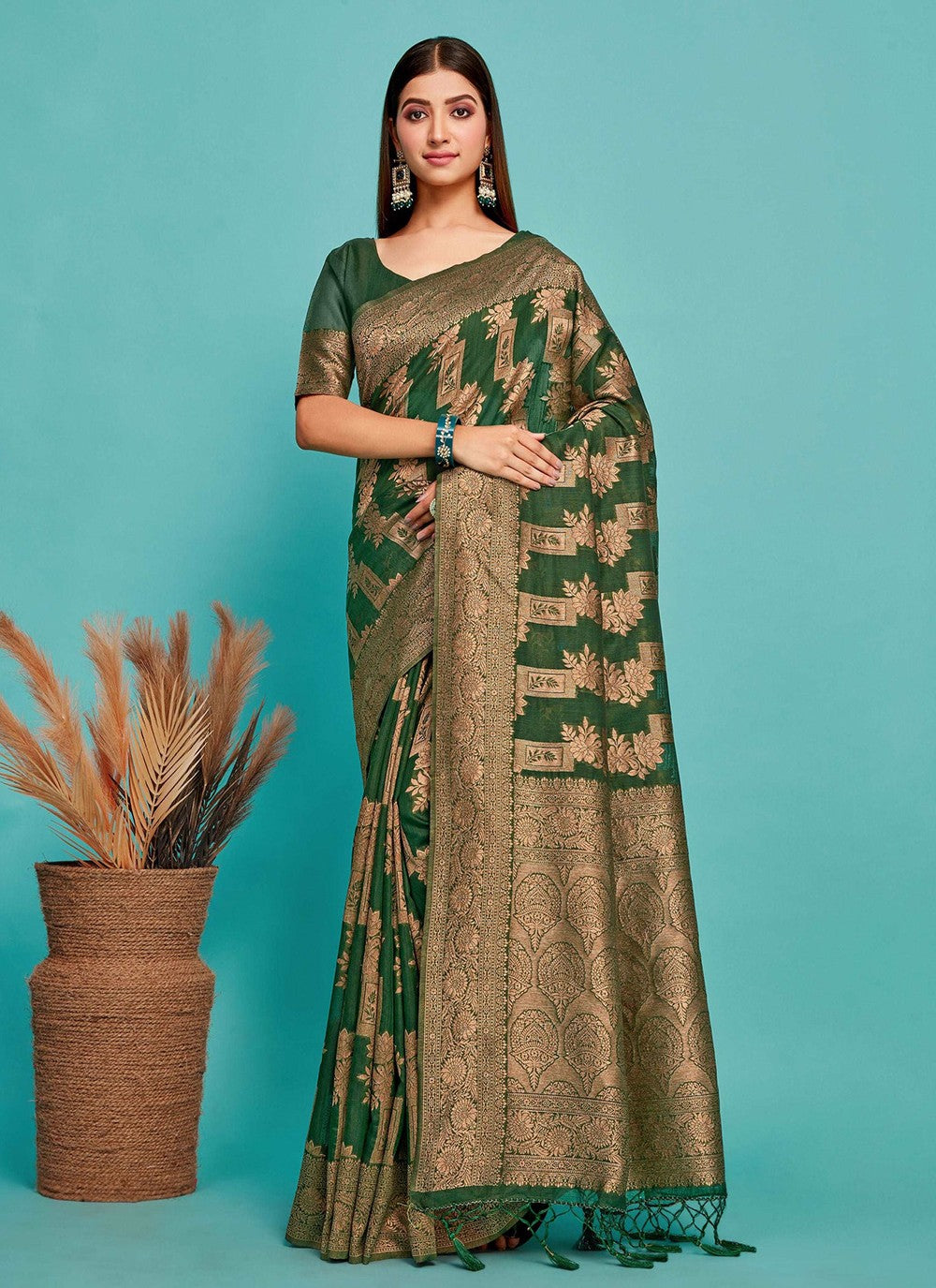 Classic Weaving Zari Kanjivaram Silk Saree - S5336