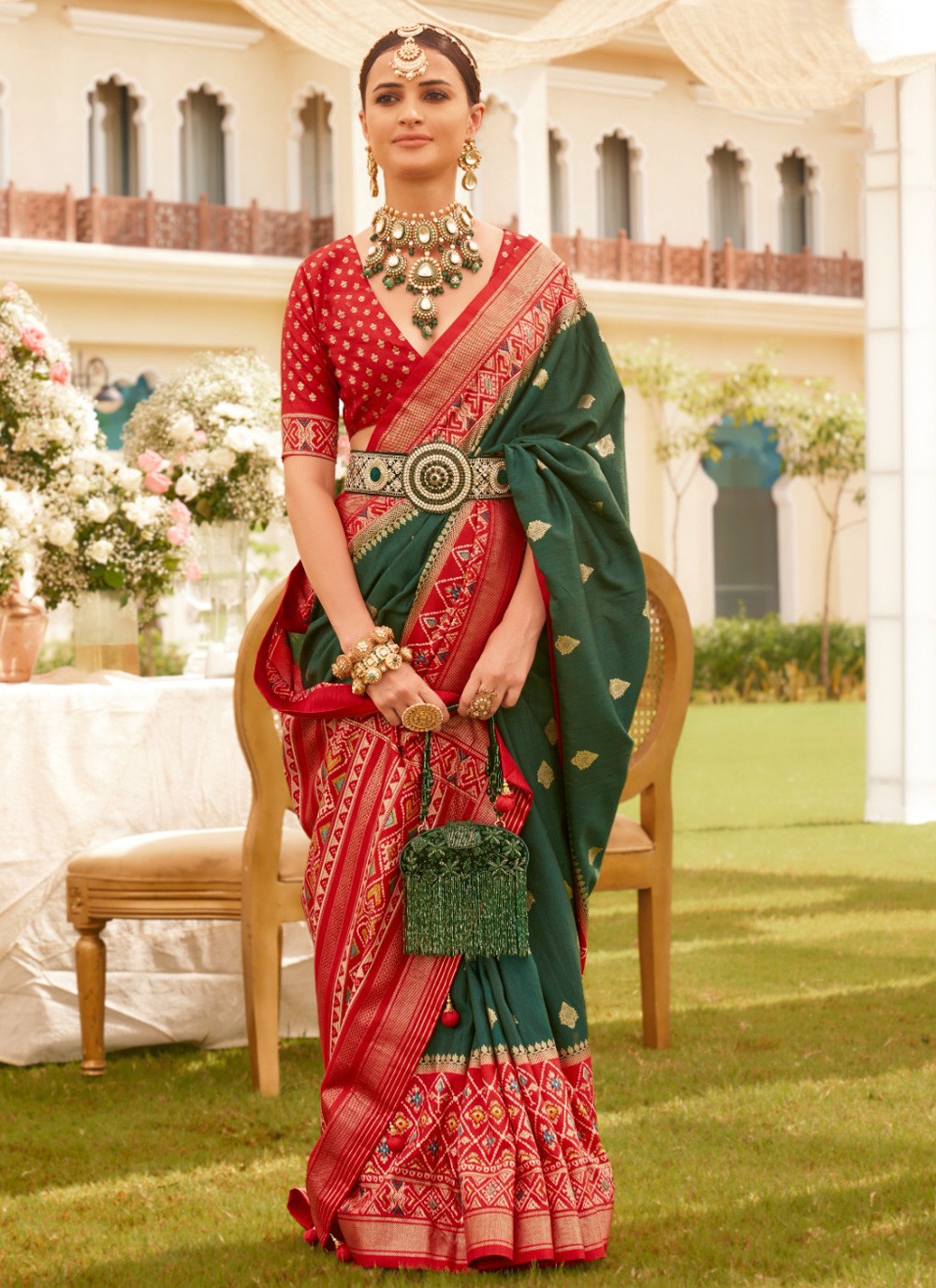 Trendy Patola Print Silk Saree - S4083