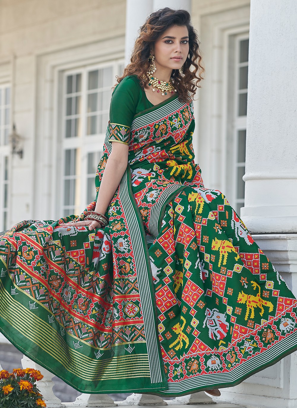 Classic Weaving Zari Patola Silk Saree - S1323