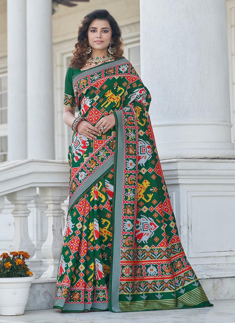 Classic Weaving Zari Patola Silk Saree - S1323