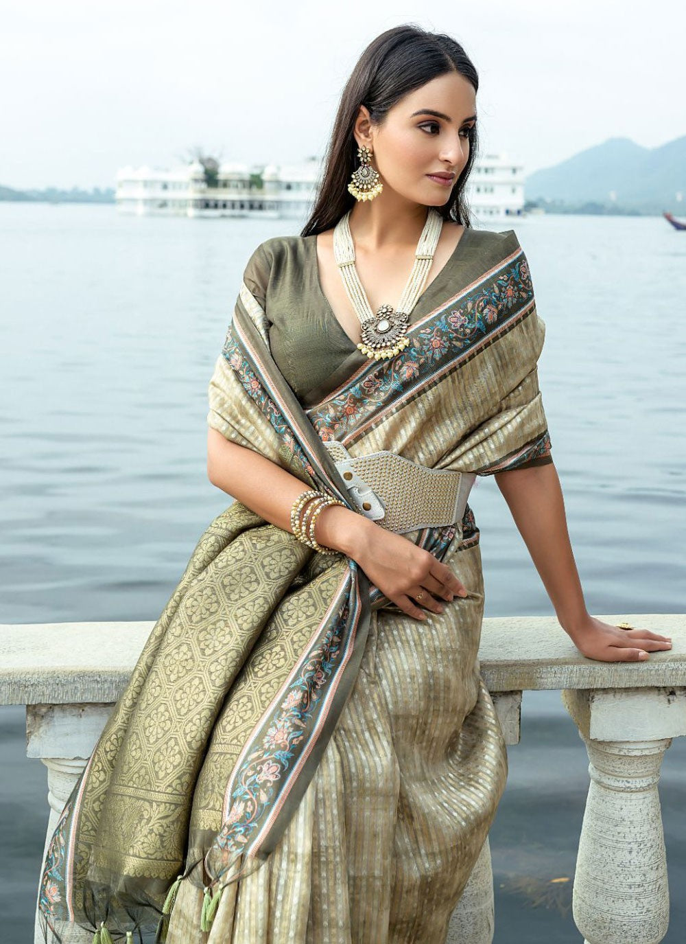 Classic Printed Cotton Silk Saree - S4313