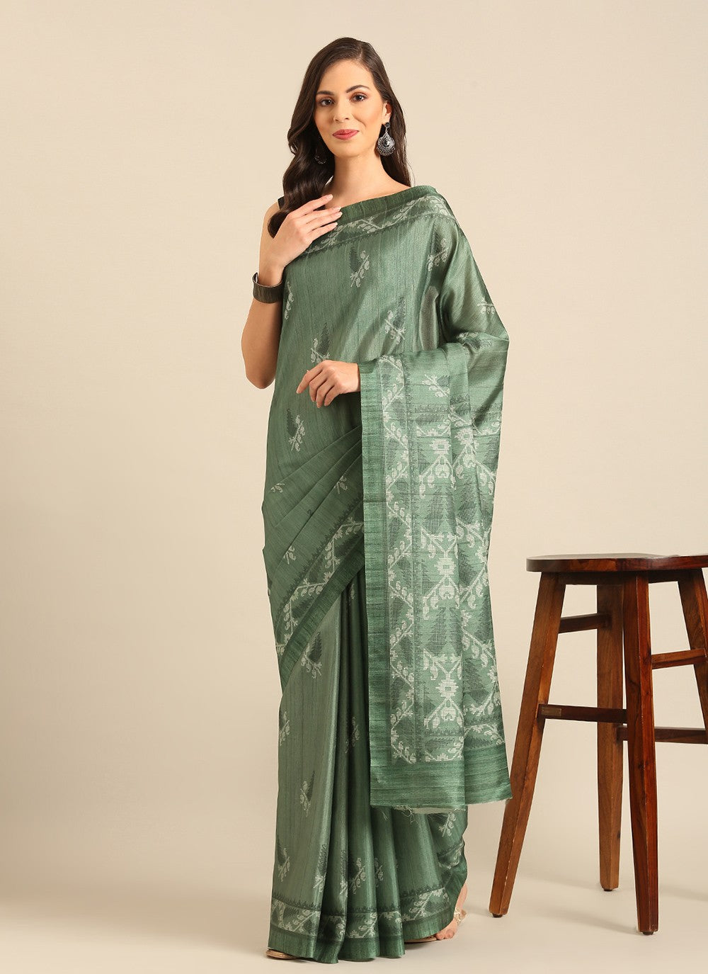 Contemporary Printed Cotton Saree - S8010