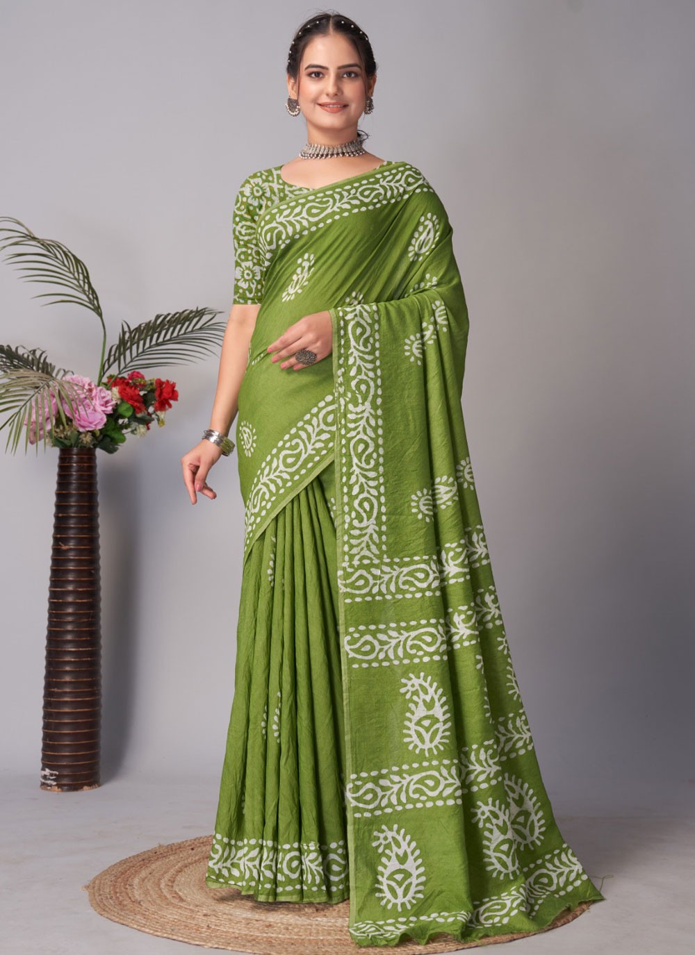 Printed Chanderi Cotton Saree - S12005