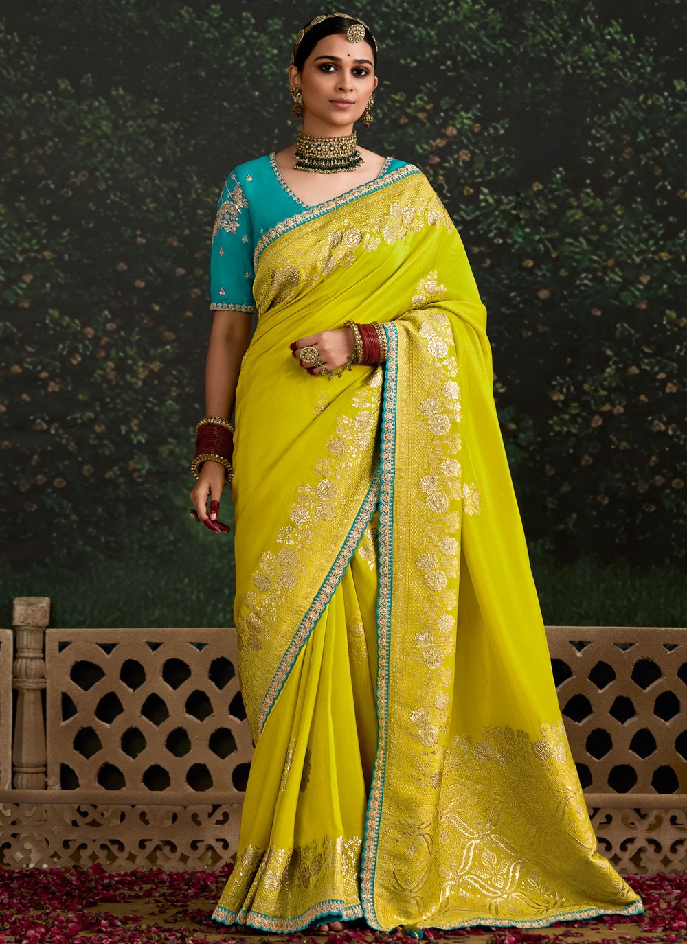 Classic Border Work Pure Dola Saree - S9686