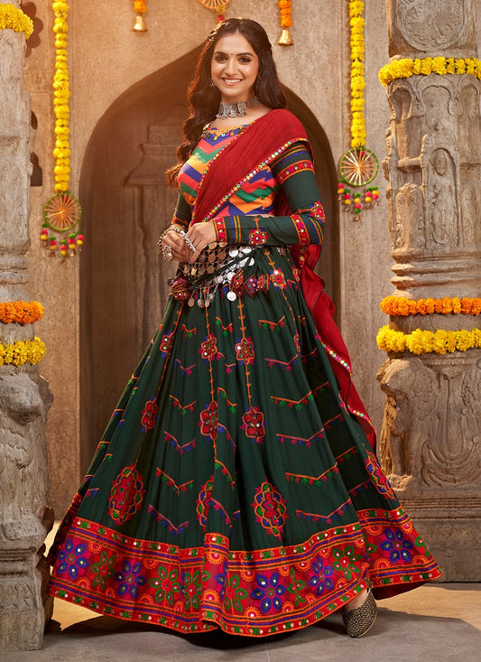 Embroidered Rayon, Viscose A - Line Lehenga - L1044