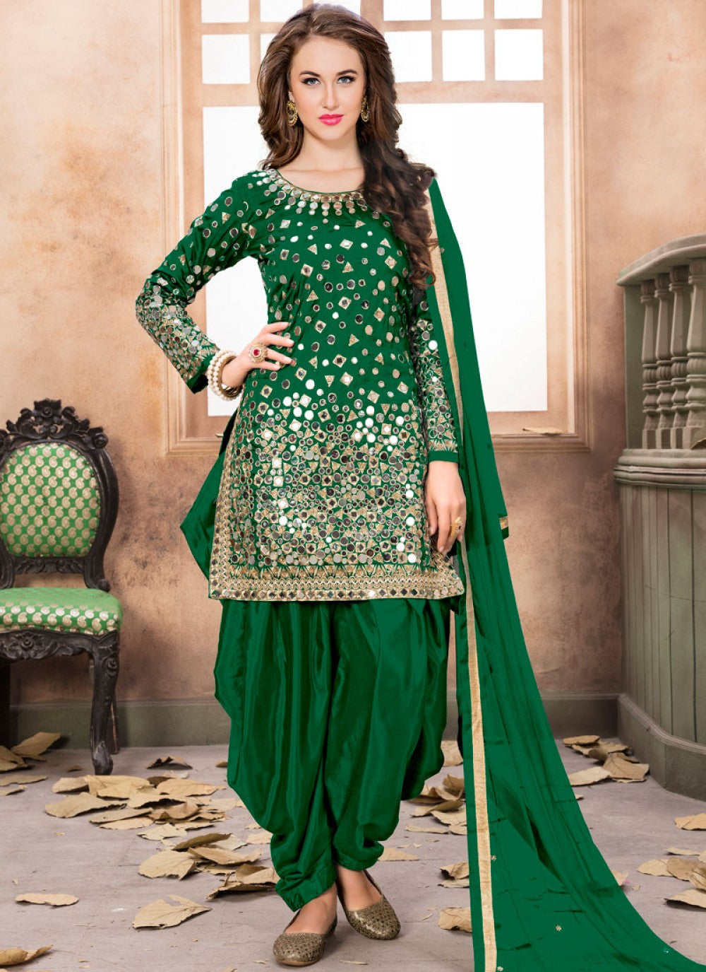 Tafeta Silk Patiala Suit - T033