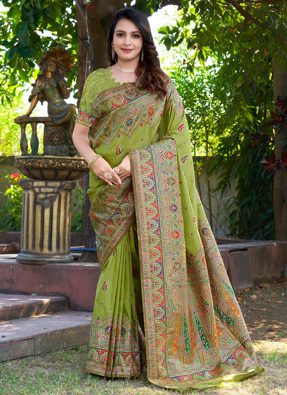 Kashmiri Pashmina Saree - S11995