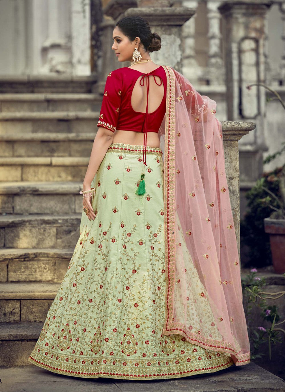 Diamond Satin A - Line Lehenga - L1060