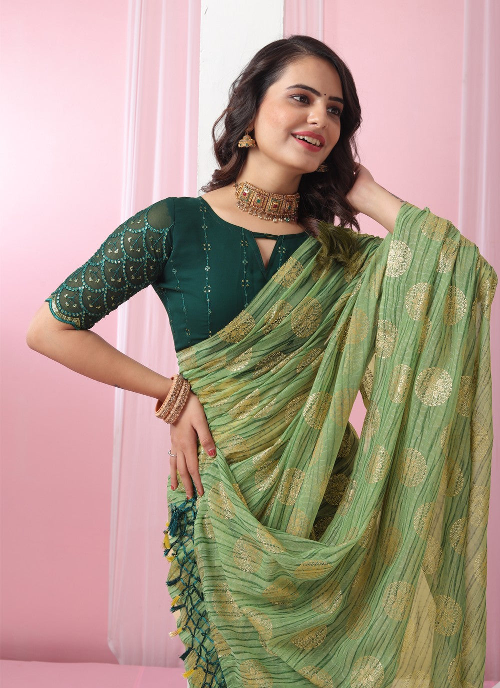 Classic Designer Georgette Saree - S3724