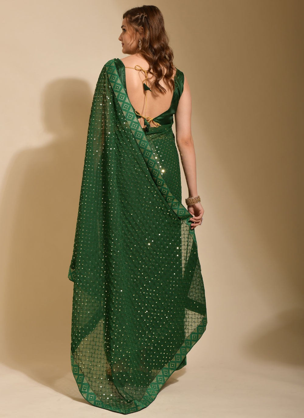 Classic Embroidered Georgette Saree - S2115