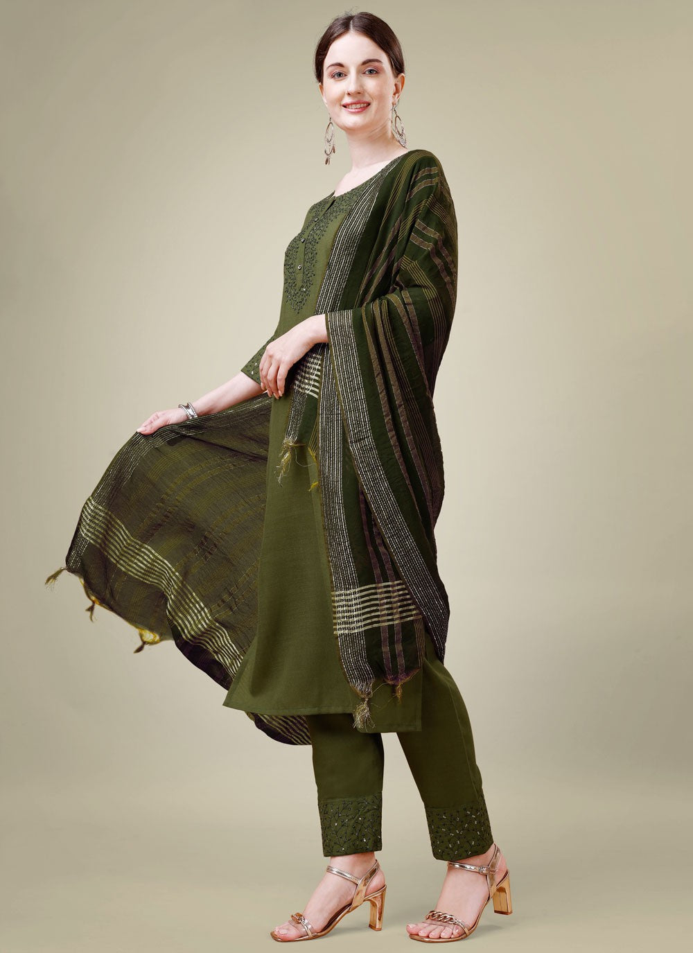 Blended Cotton Salwar Suit - T2419