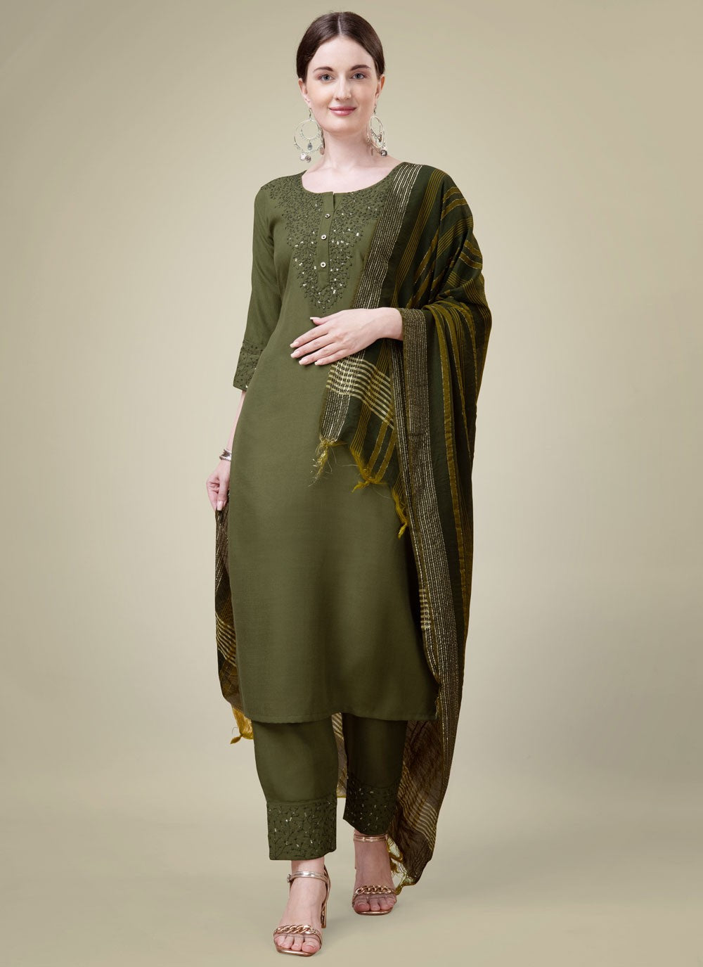 Blended Cotton Salwar Suit - T2419