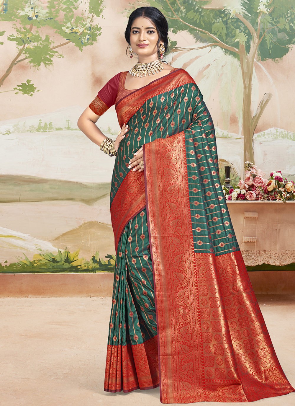 Trendy Weaving Zari Silk Saree - S9078