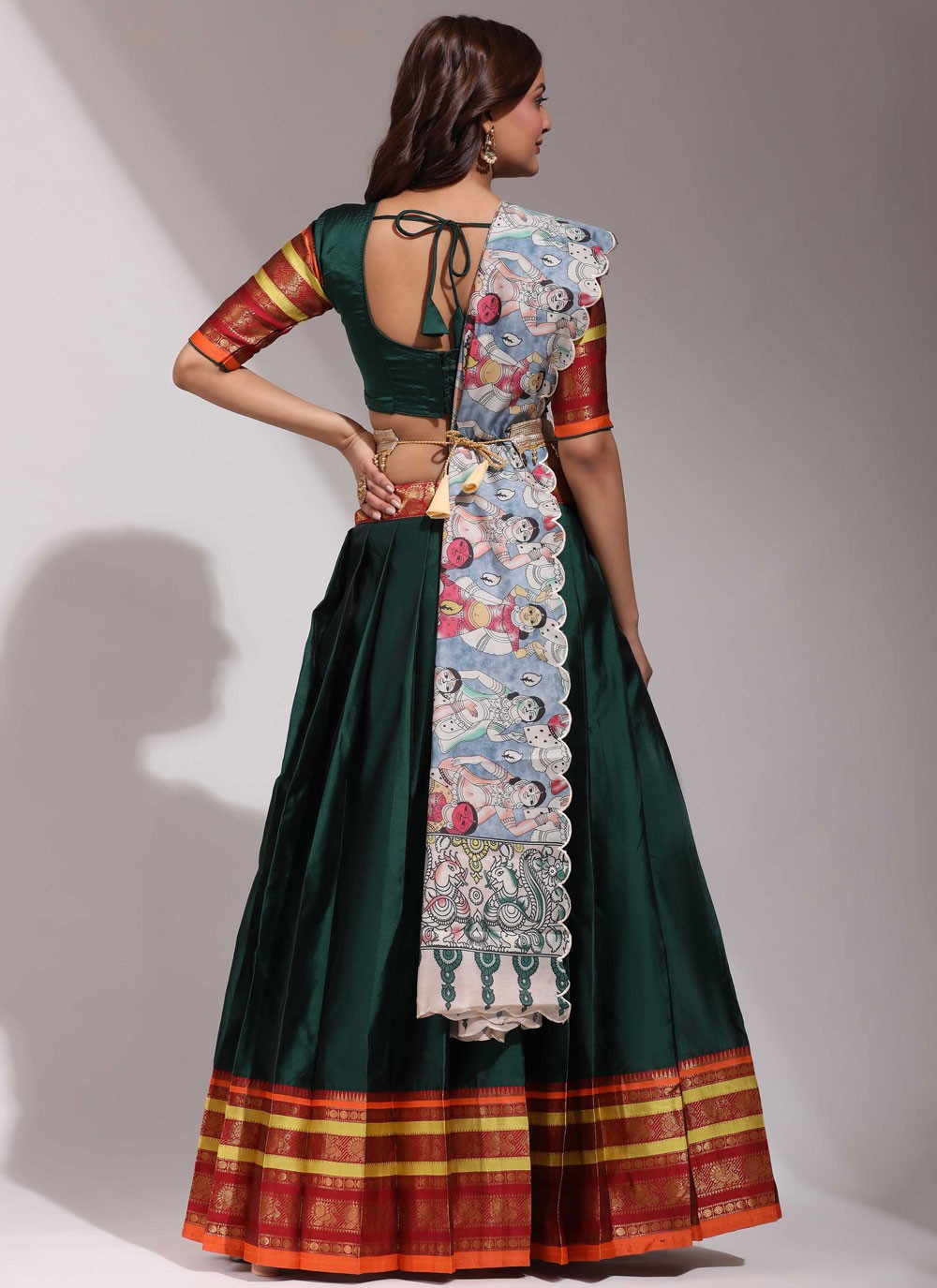 Weaving Zari Silk A - Line Lehenga - L2559