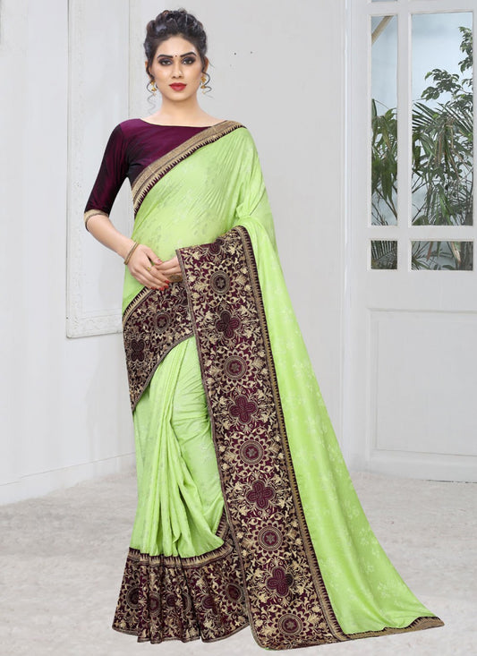 Silk Embroidered Silk Saree - S0253