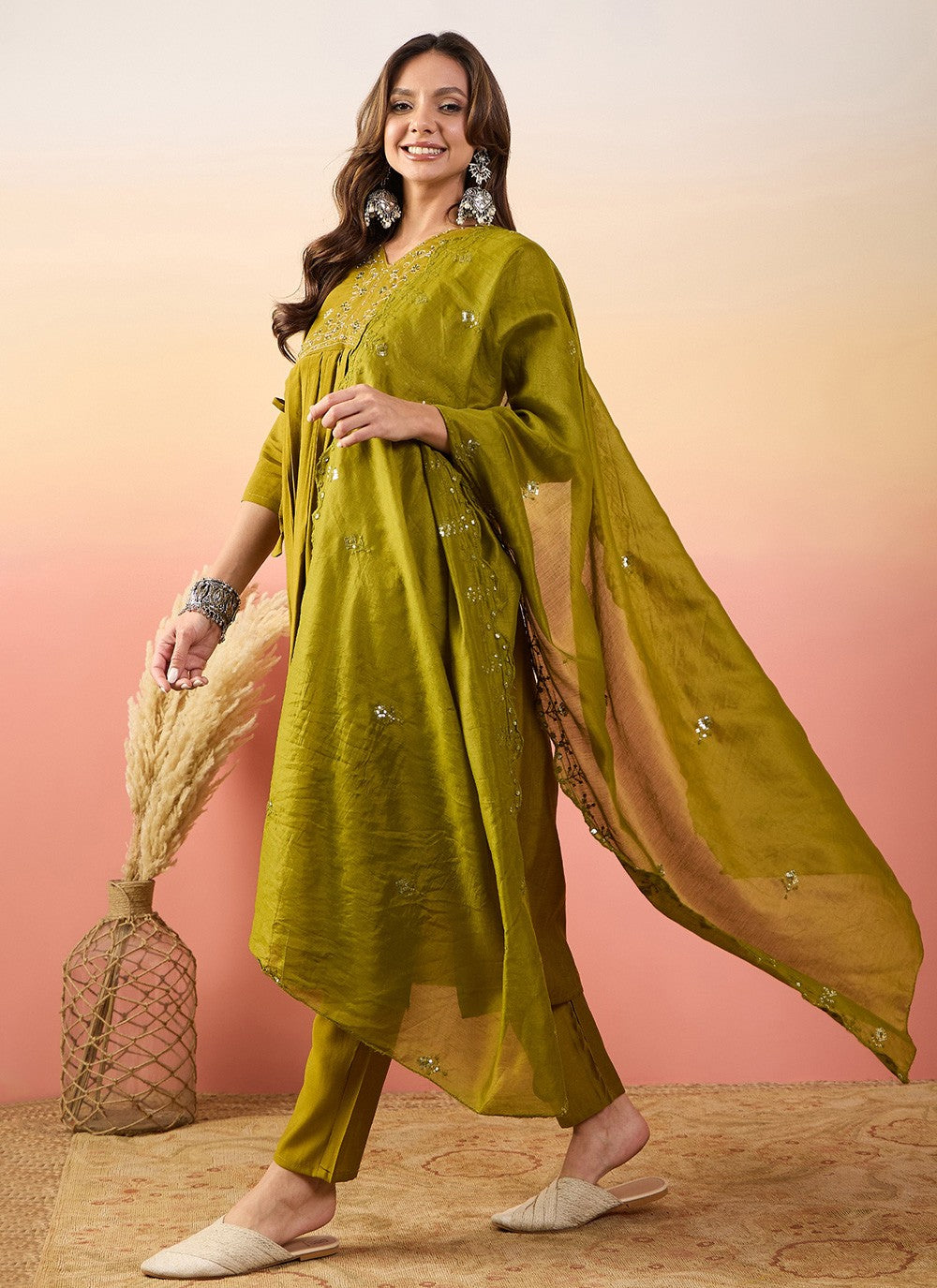 Silk Salwar Suit - T4022