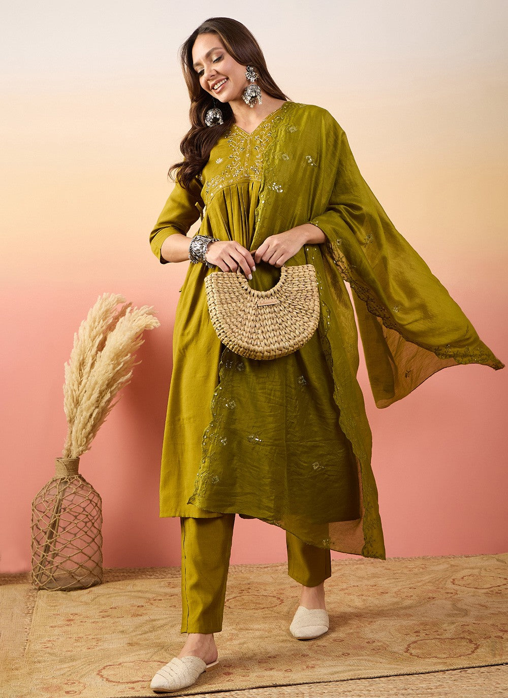 Silk Salwar Suit - T4022