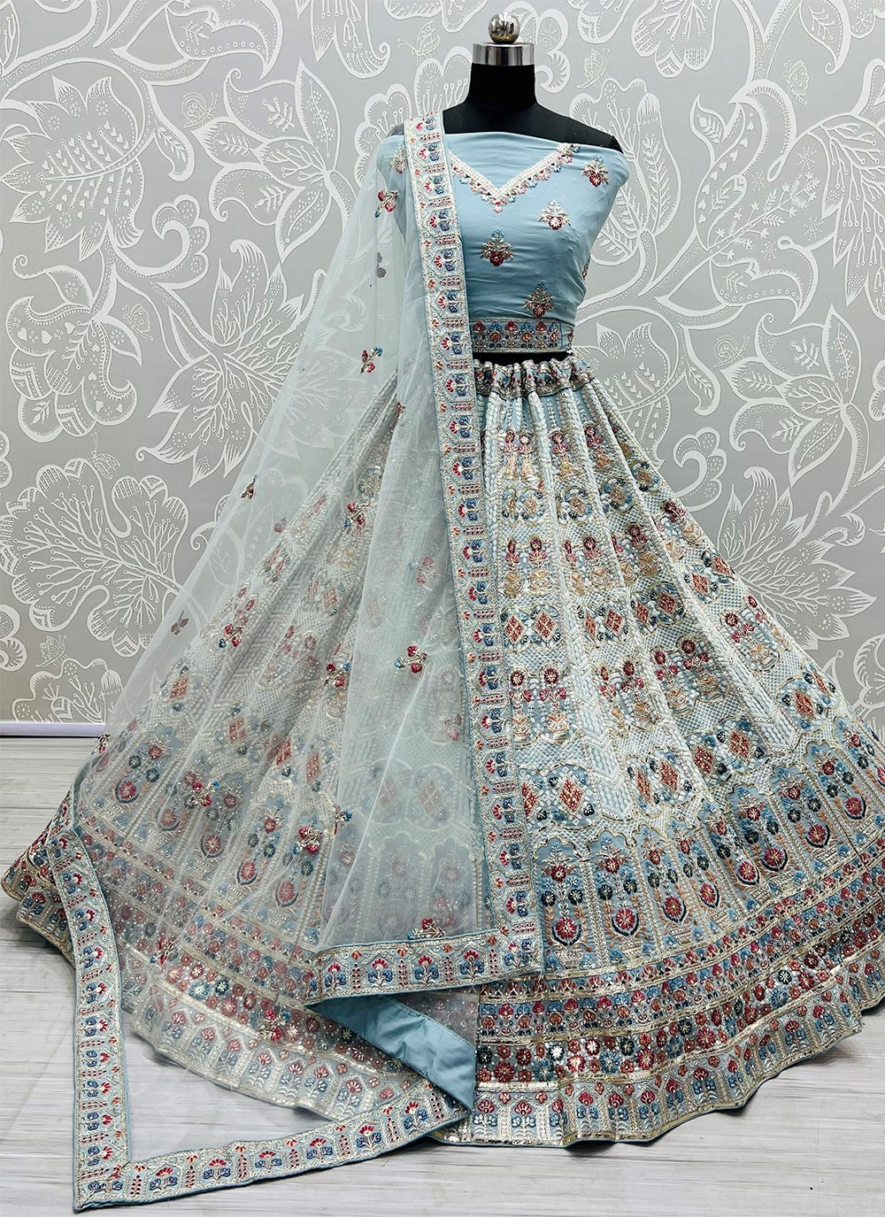 Dori Work Georgette A - Line Lehenga - L0473