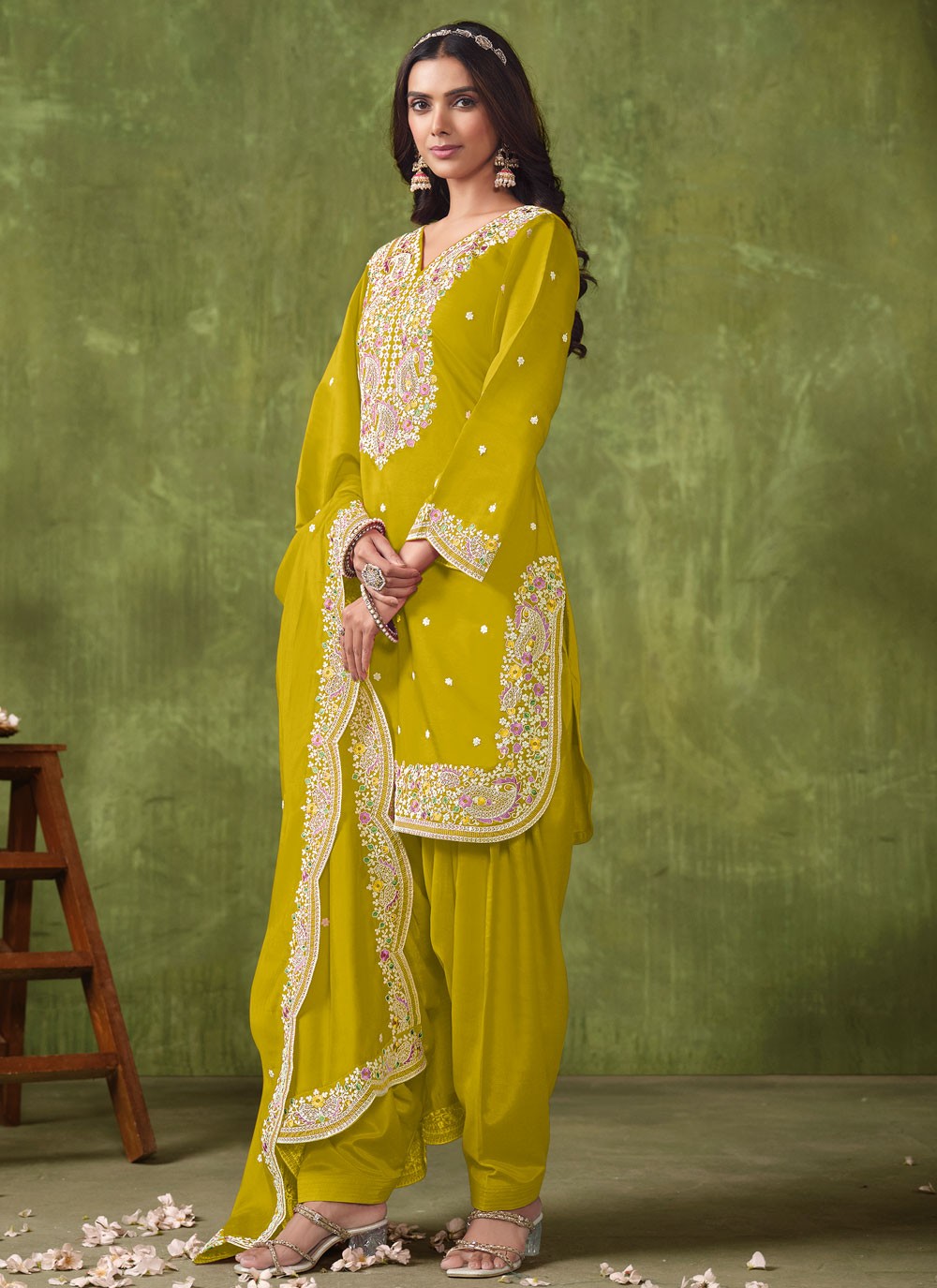 Chanderi Salwar Suit - T3095