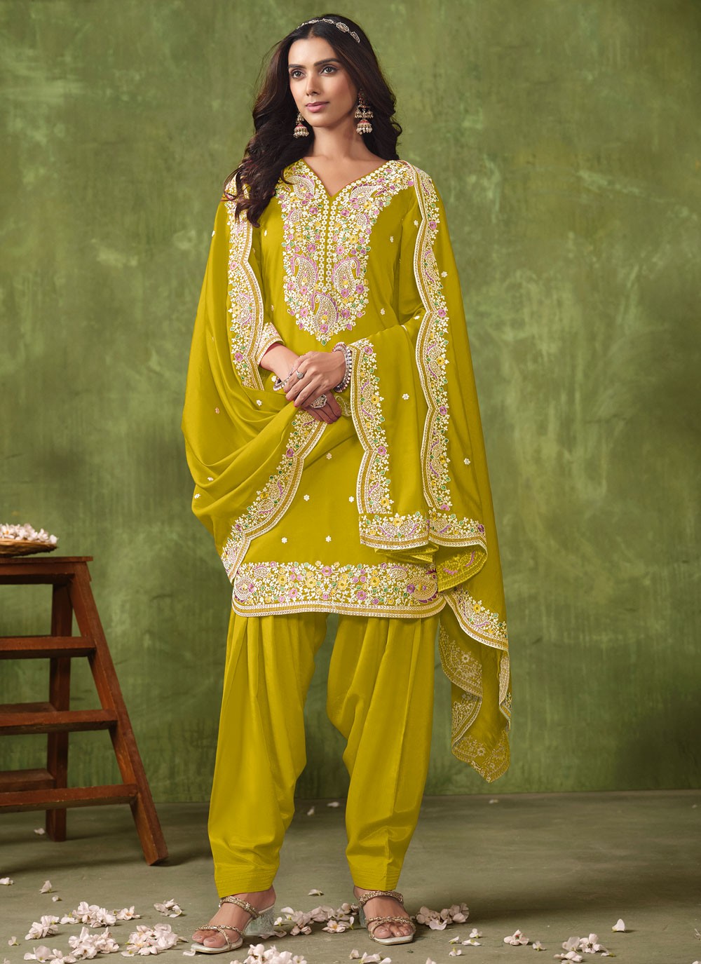 Chanderi Salwar Suit - T3095