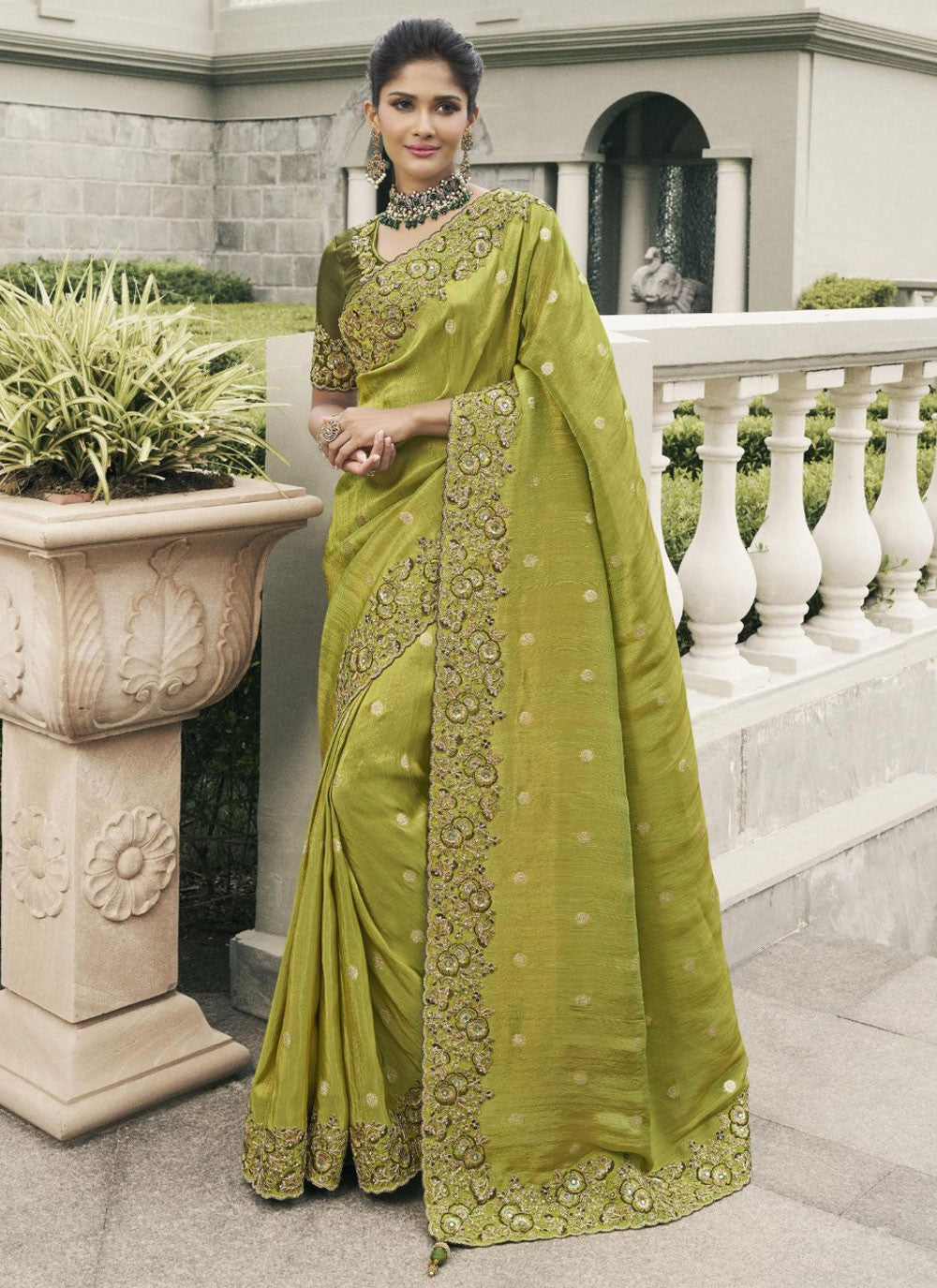 Classic Border Work Tussar Silk Saree - S9485