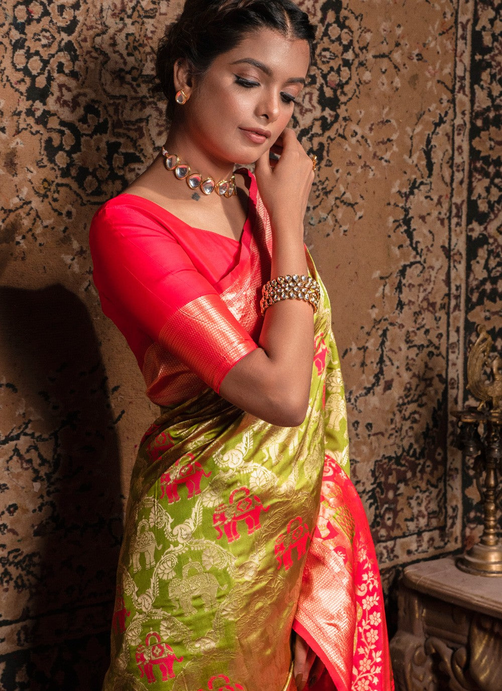 Classic Weaving Zari Banarasi Silk Saree - S3775