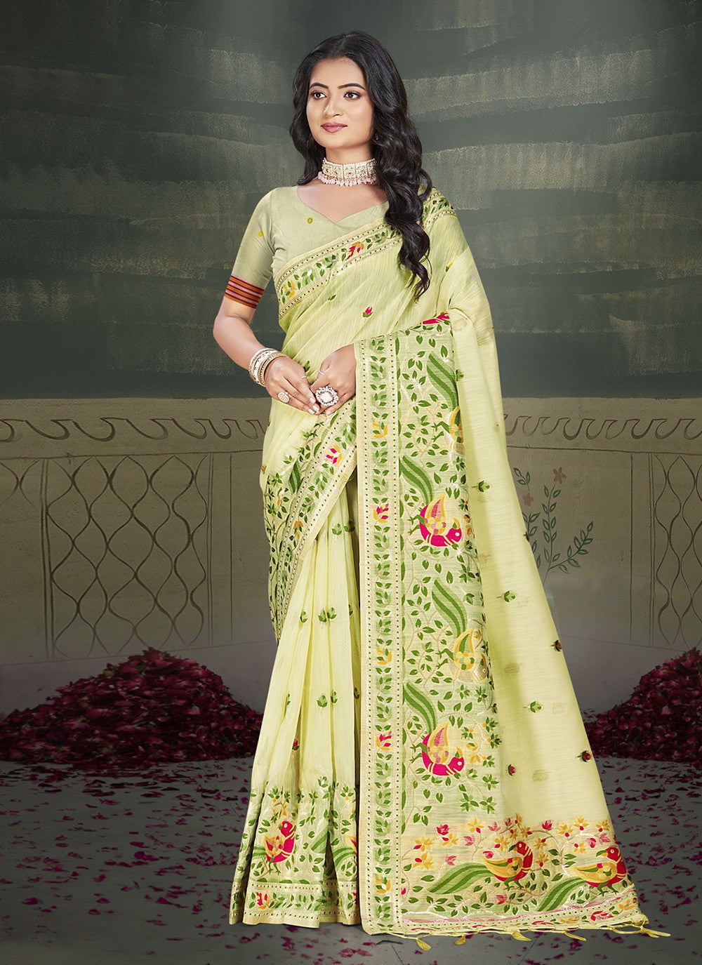 Contemporary Weaving Zari Silk Saree - S9026