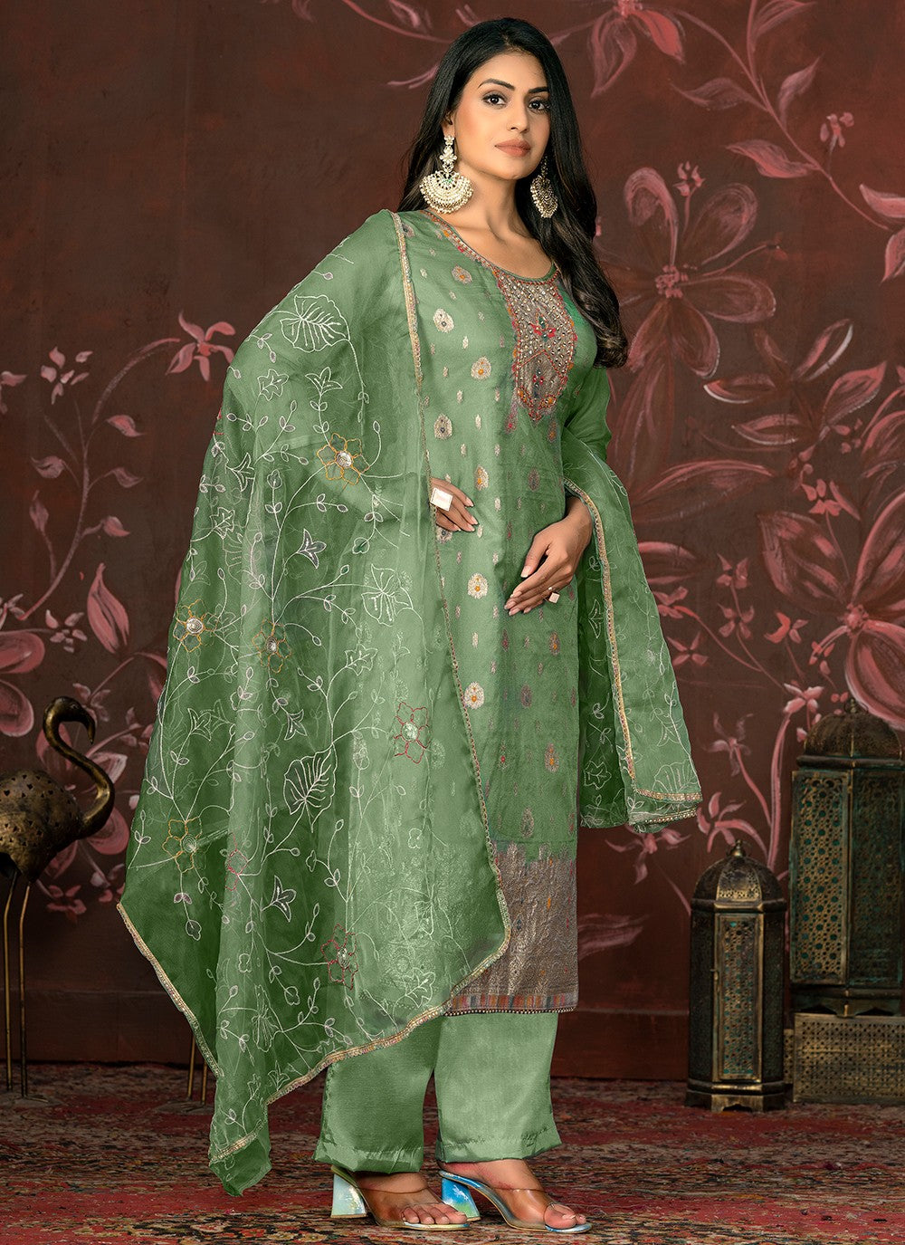 Organza Salwar Suit - T2056