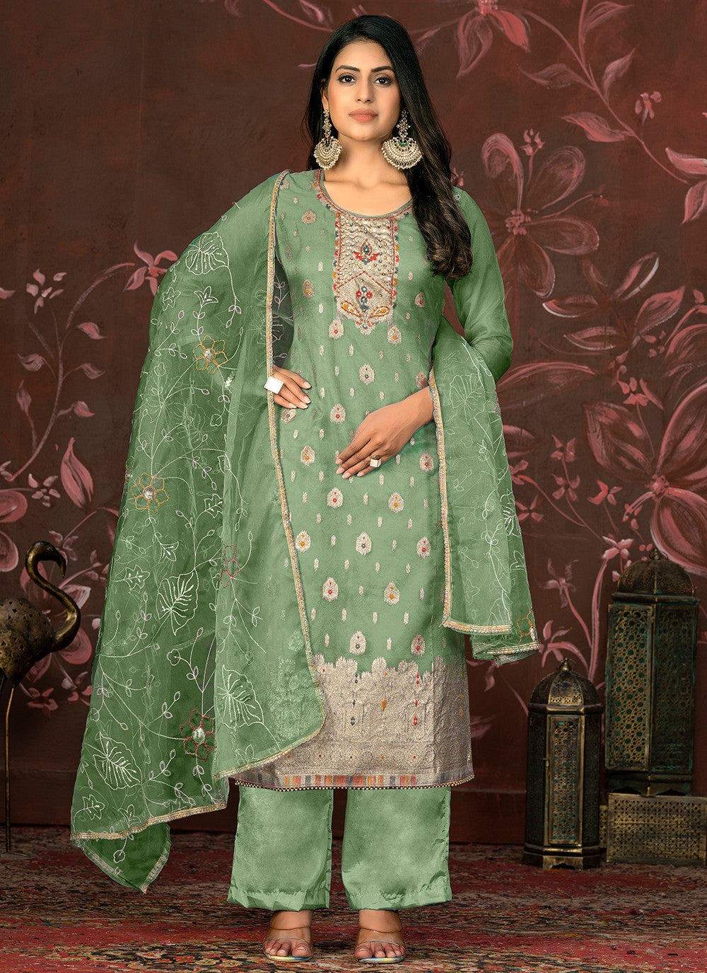 Organza Salwar Suit - T2056