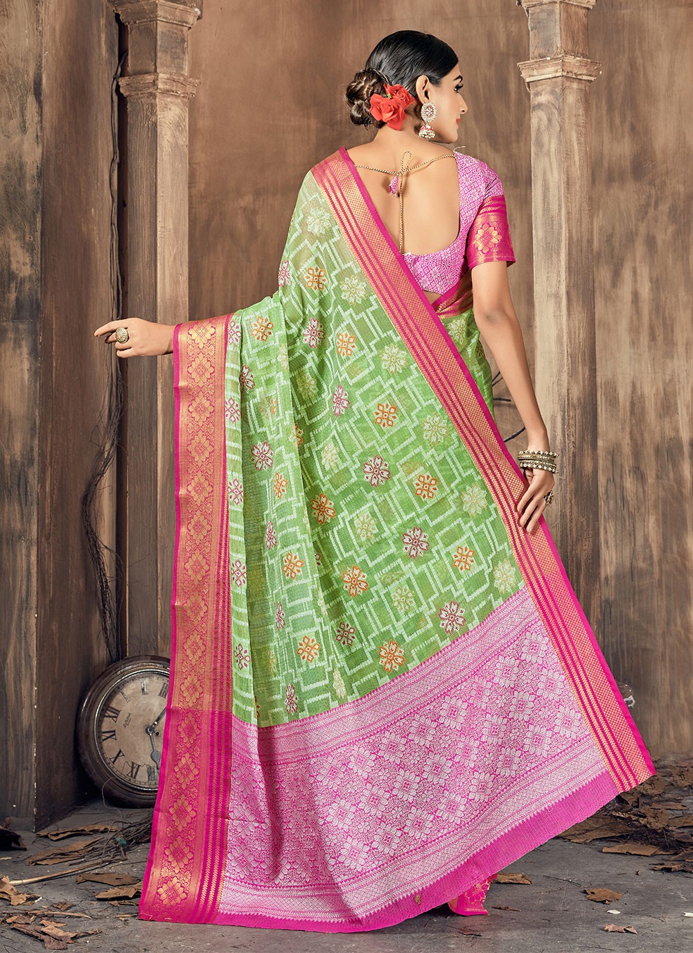 Traditional Woven Cotton Silk Saree - S1079