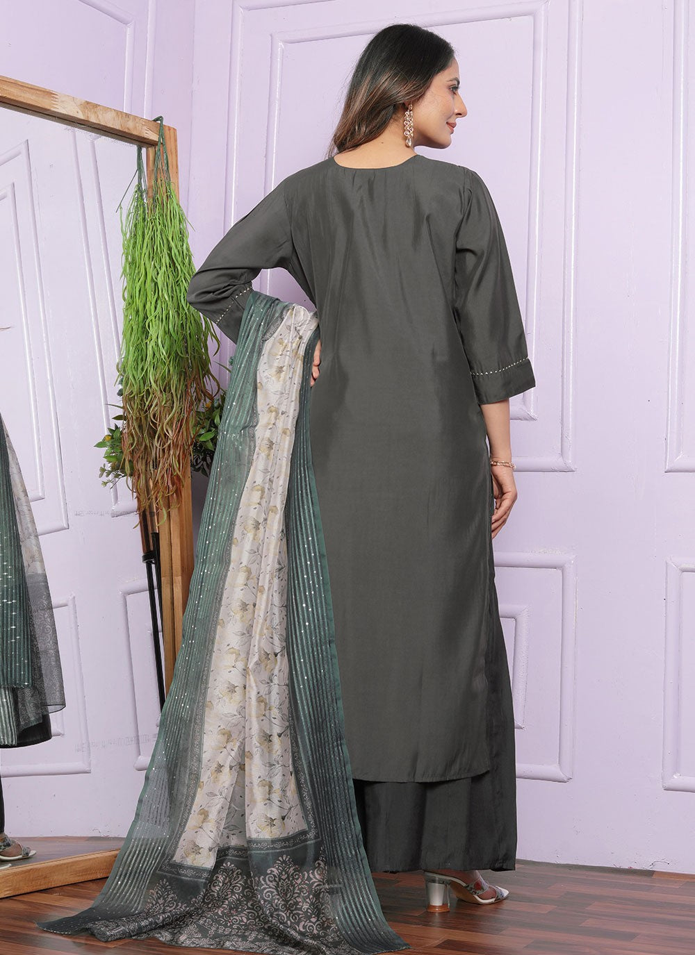 Silk Salwar Suit - T2936