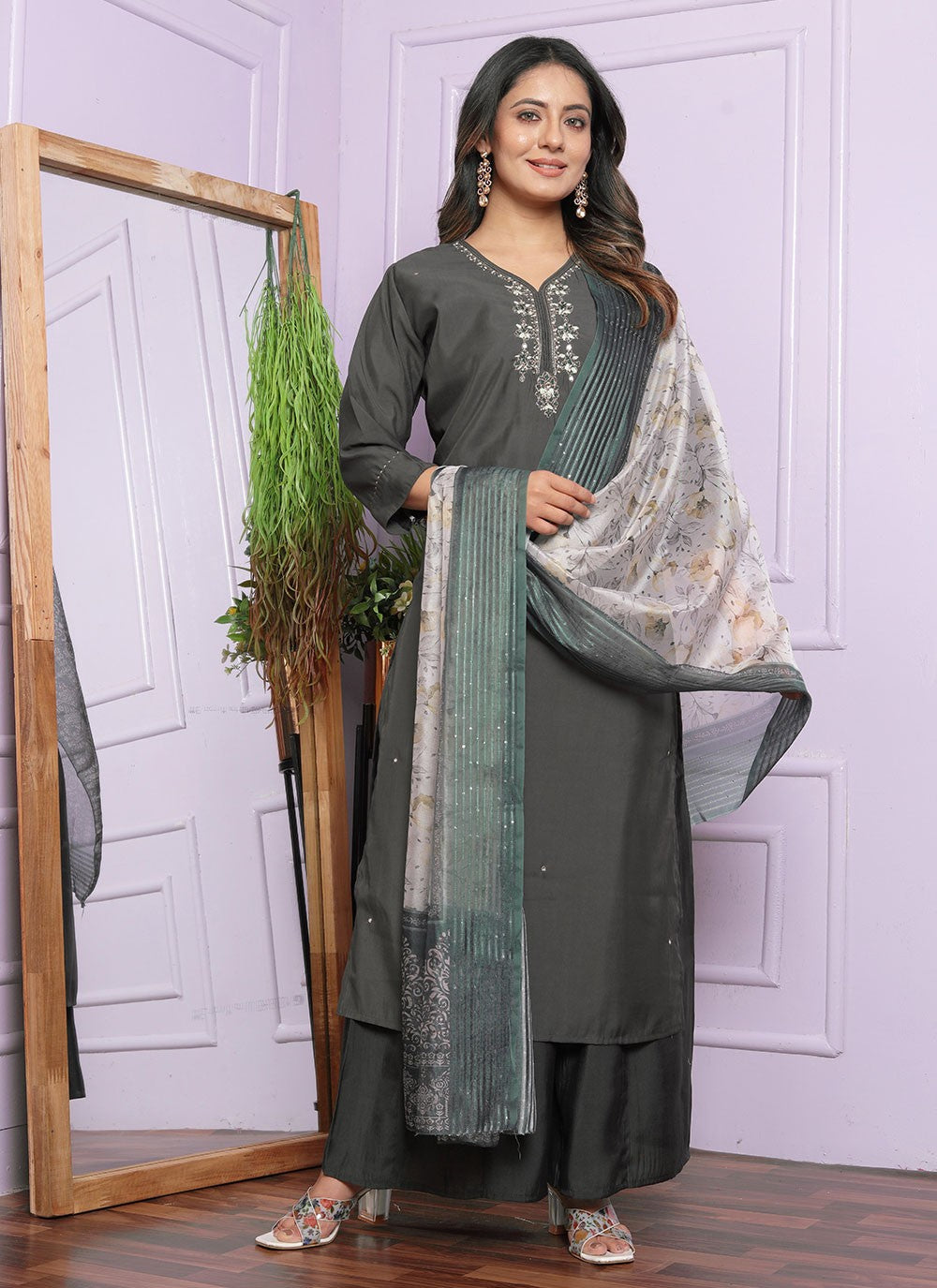 Silk Salwar Suit - T2936