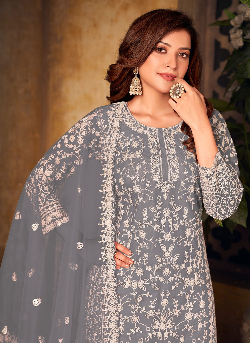 Net Salwar Suit - T842