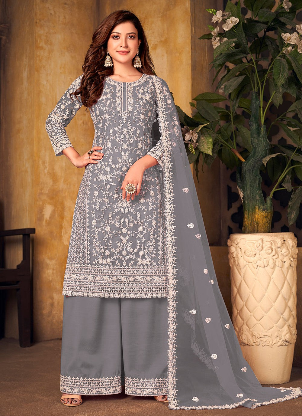 Net Salwar Suit - T842