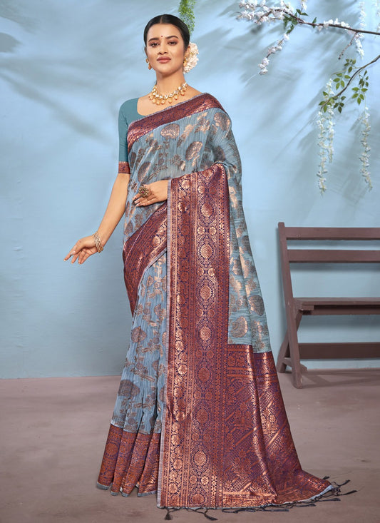 Trendy Zari Cotton Saree - S2016