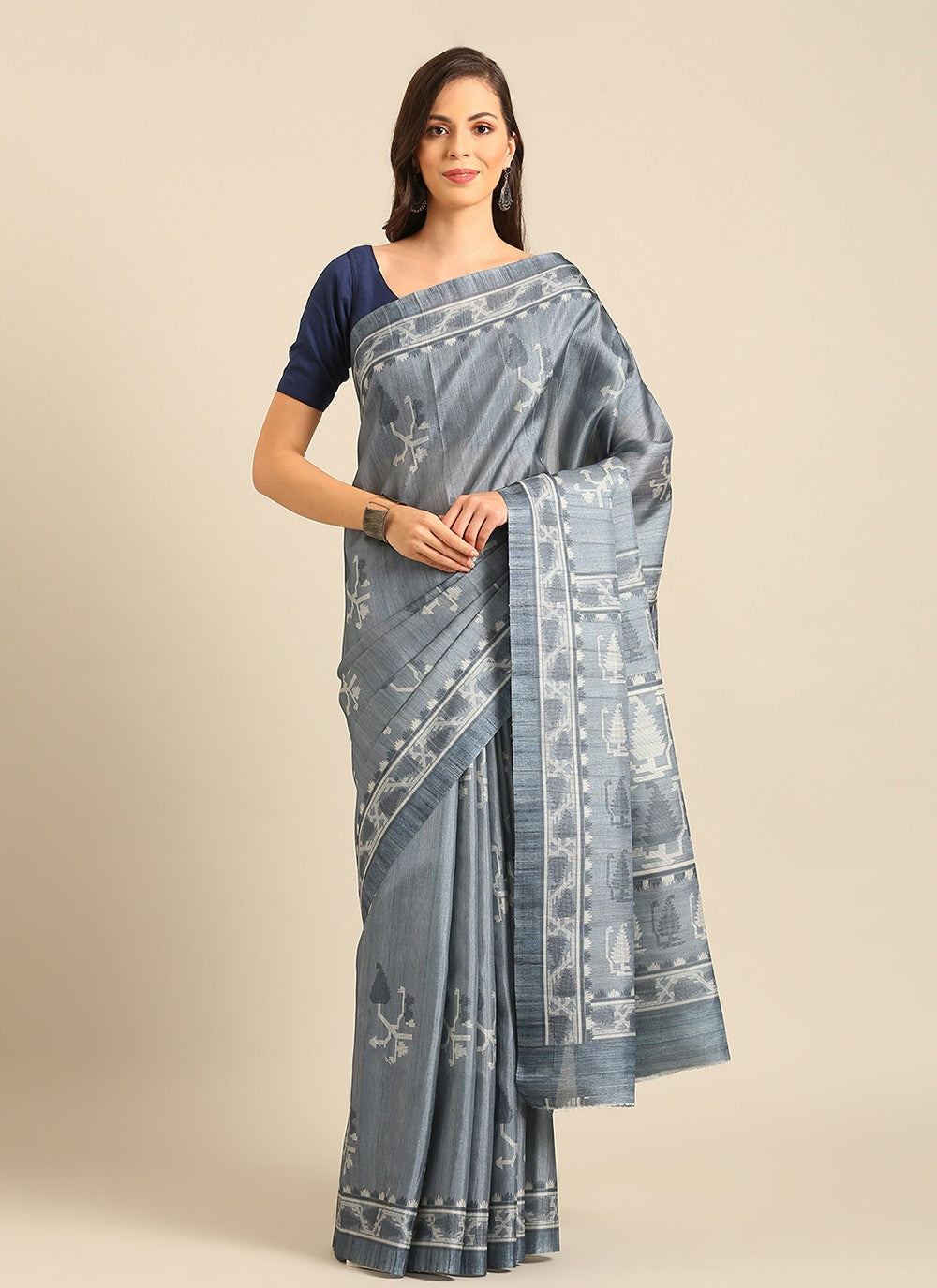 Contemporary Printed Cotton Saree - S8010