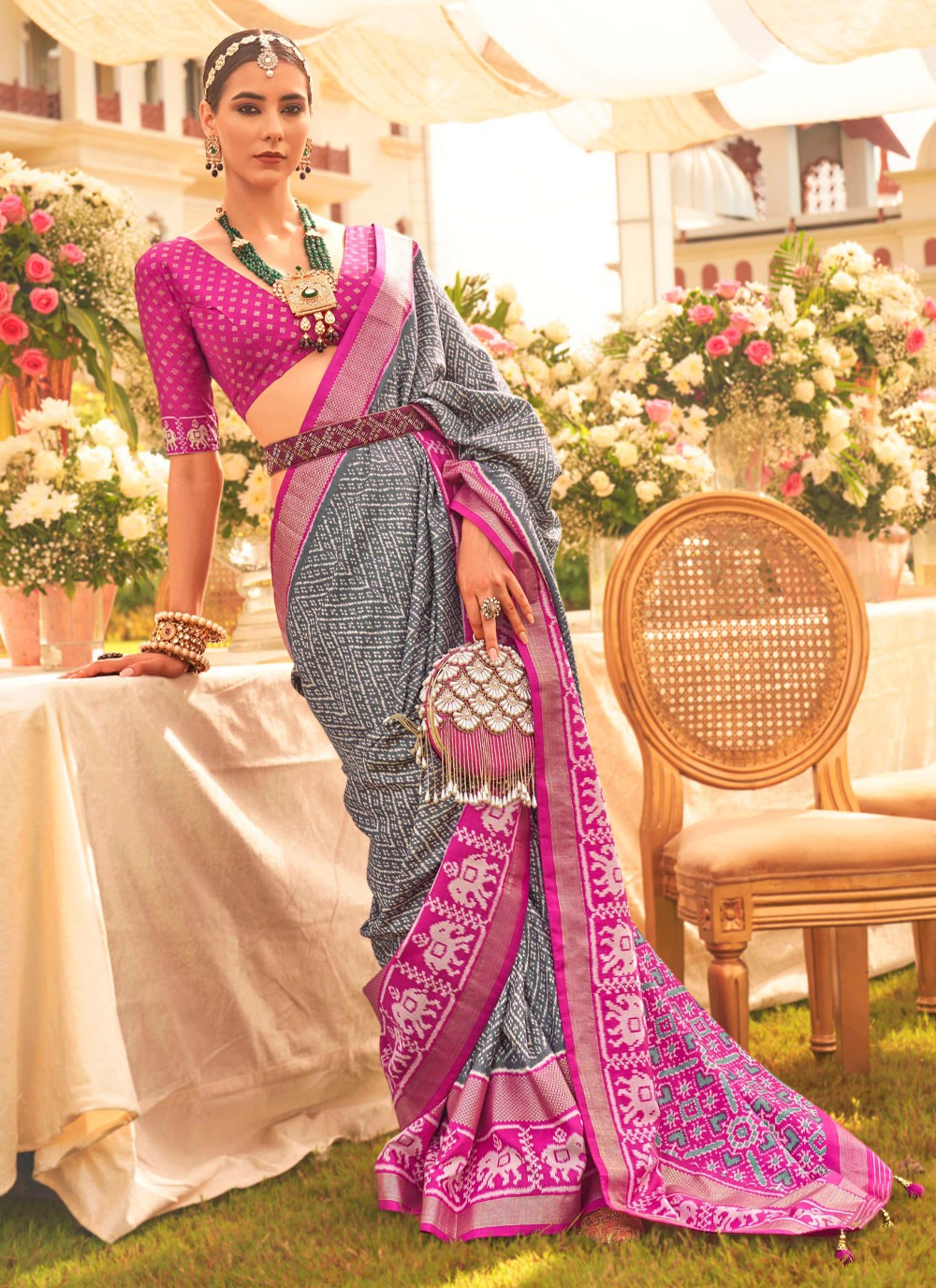 Saree Patola Print Patola Silk Saree - S4053