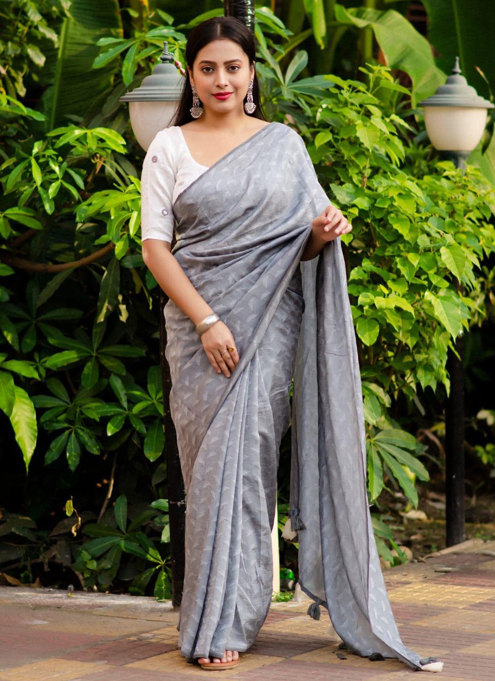 Trendy Fancy Work Chiffon Saree - S5752