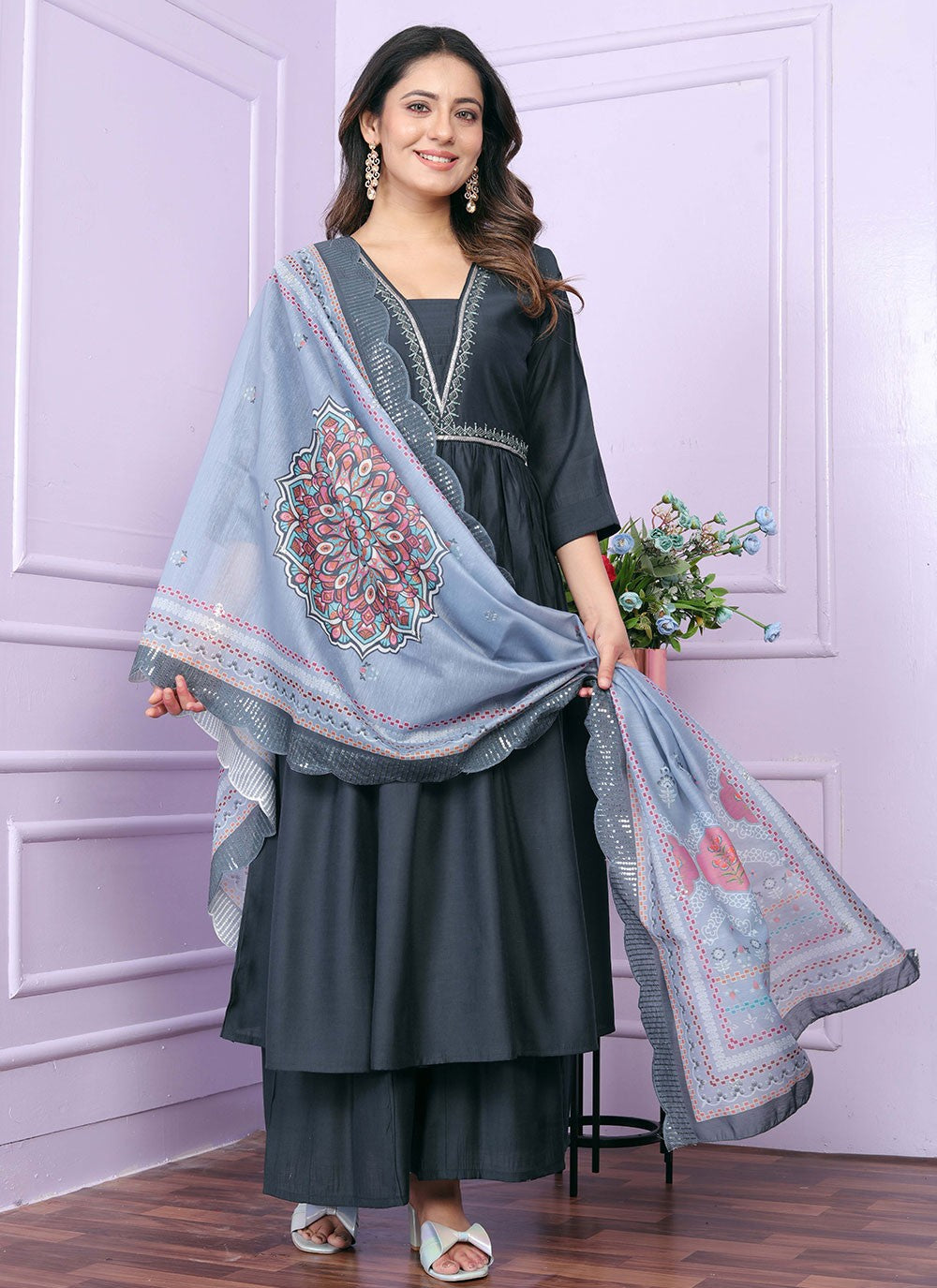 Silk Salwar Suit - T2851