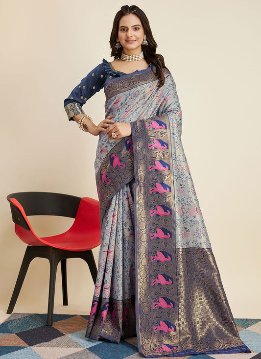 Classic Designer Banarasi Silk Saree - S5435