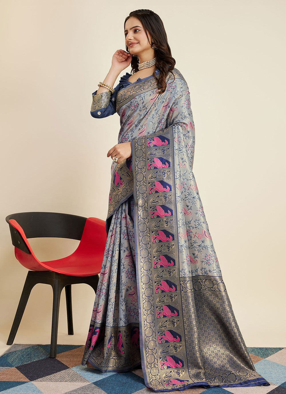 Classic Designer Banarasi Silk Saree - S5435