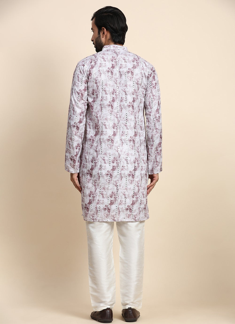 Embroidered Rayon, Viscose Grey Kurta Pyjama - M8447