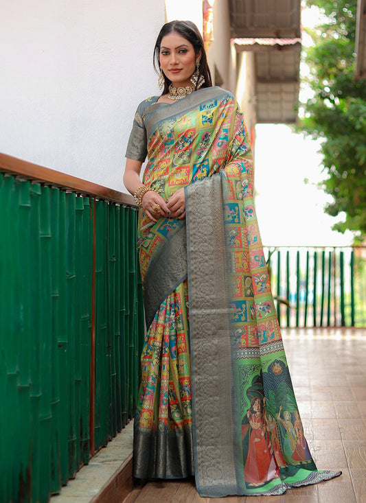 Classic Border Work Silk Saree - S8974