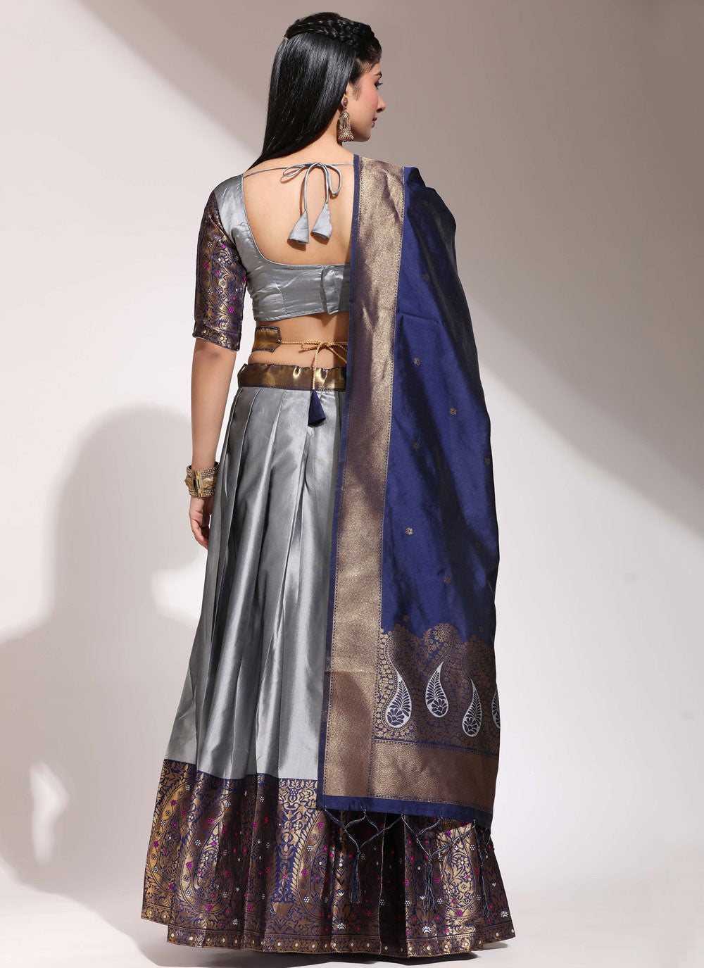 Woven Silk A - Line Lehenga - L2463