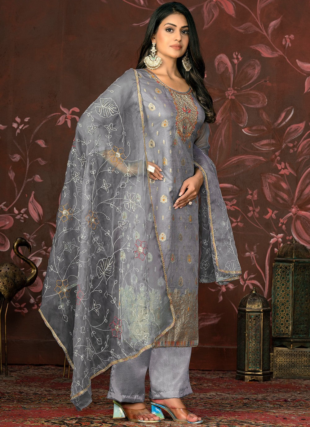 Organza Salwar Suit - T2056